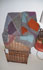 buttoned woollen cushion
